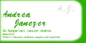 andrea janczer business card